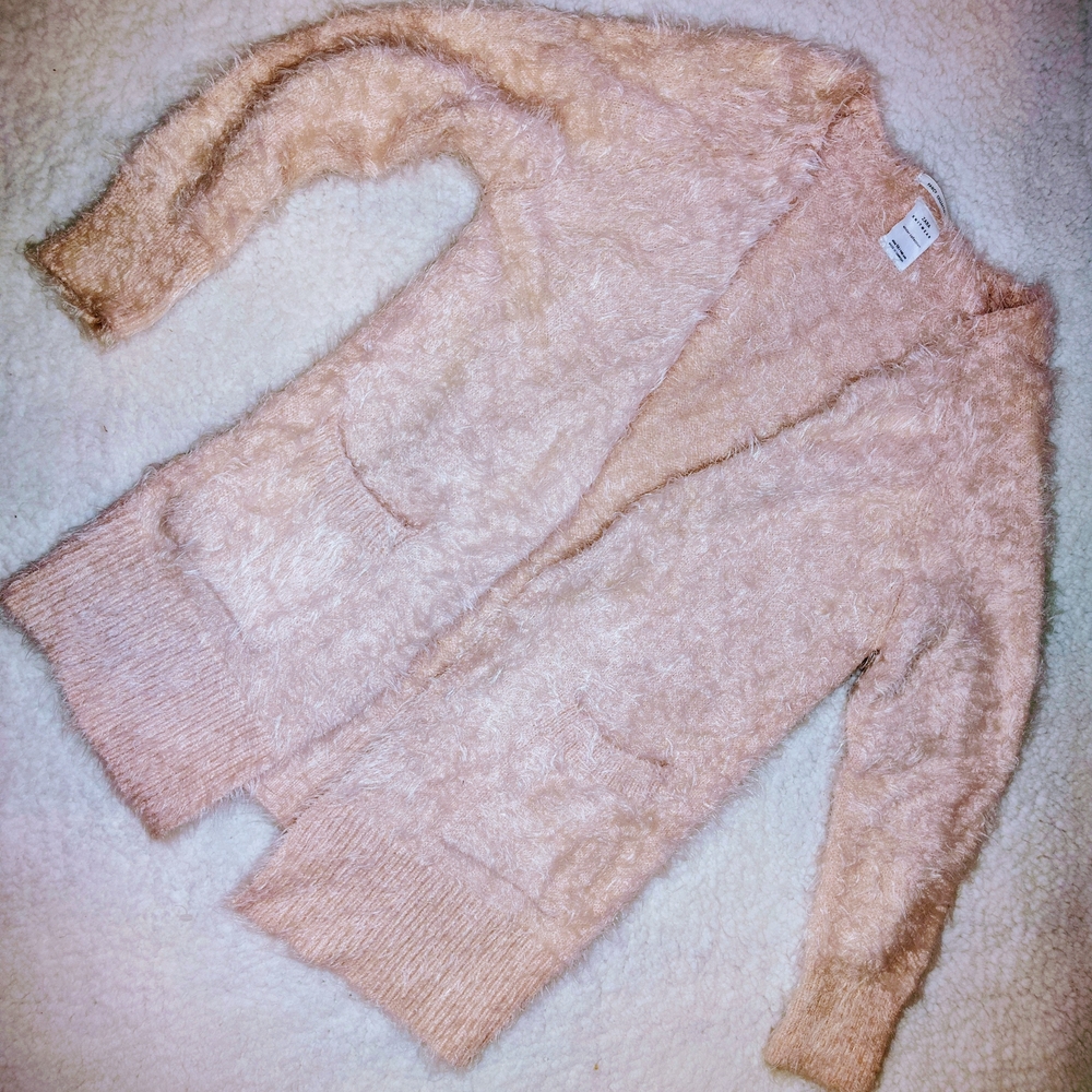 Zara Fuzzy Pink Women's Cardigan